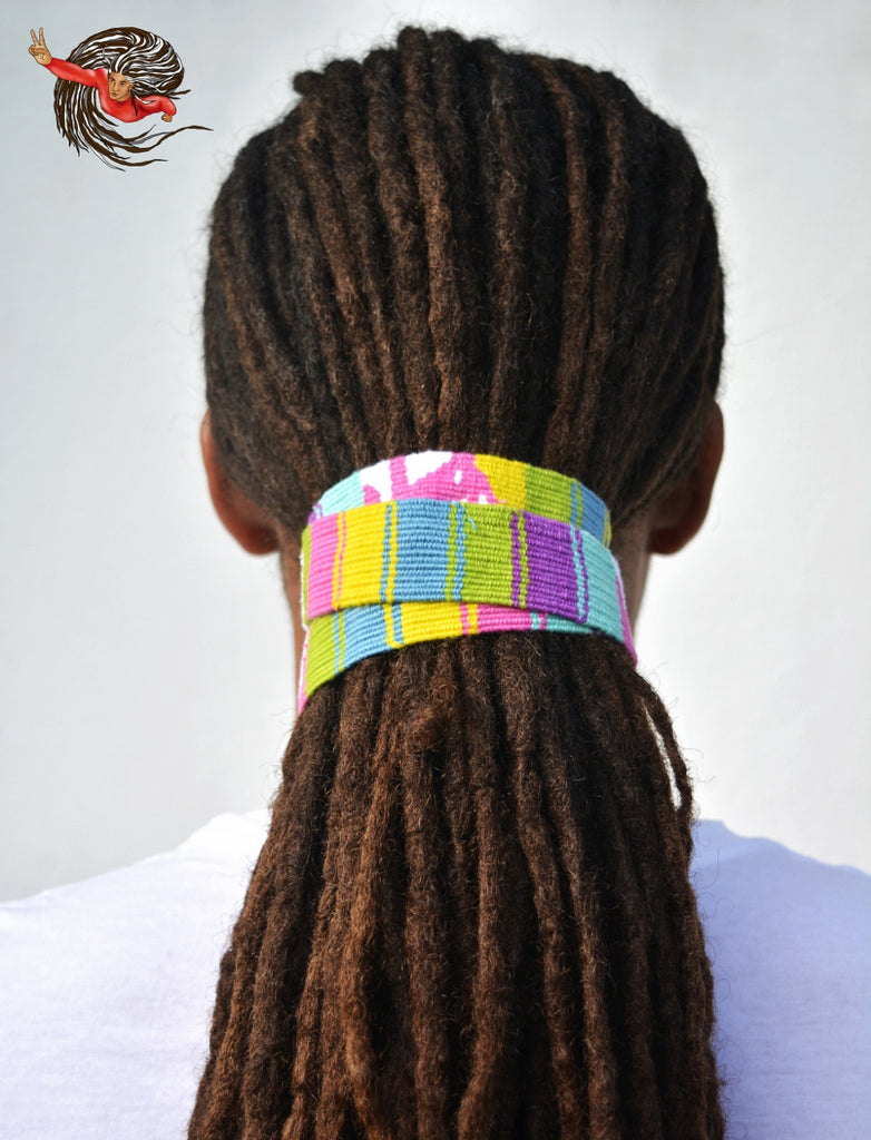 Colourful Pastel Long Dreadlocks Hair Tie