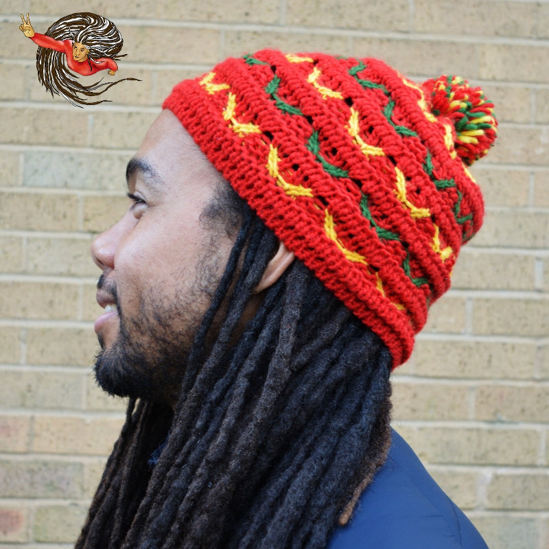 Rasta Bobble Knitted Dreadlock Hat – Super Dread