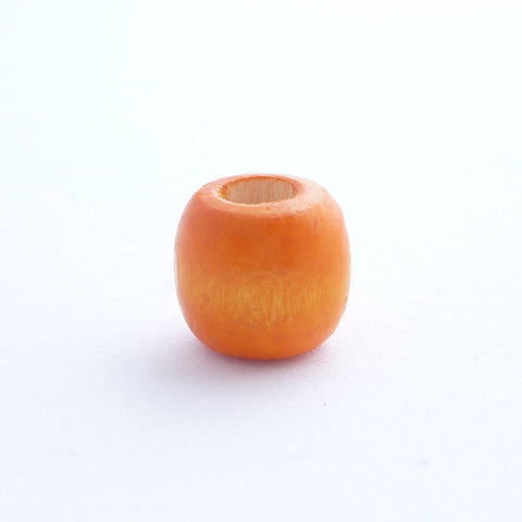 Orange Wooden Dreadlock Bead