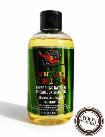 Super Dread Natural Dreadlock Shampoo - Hemp, Lemongrass and Ginger